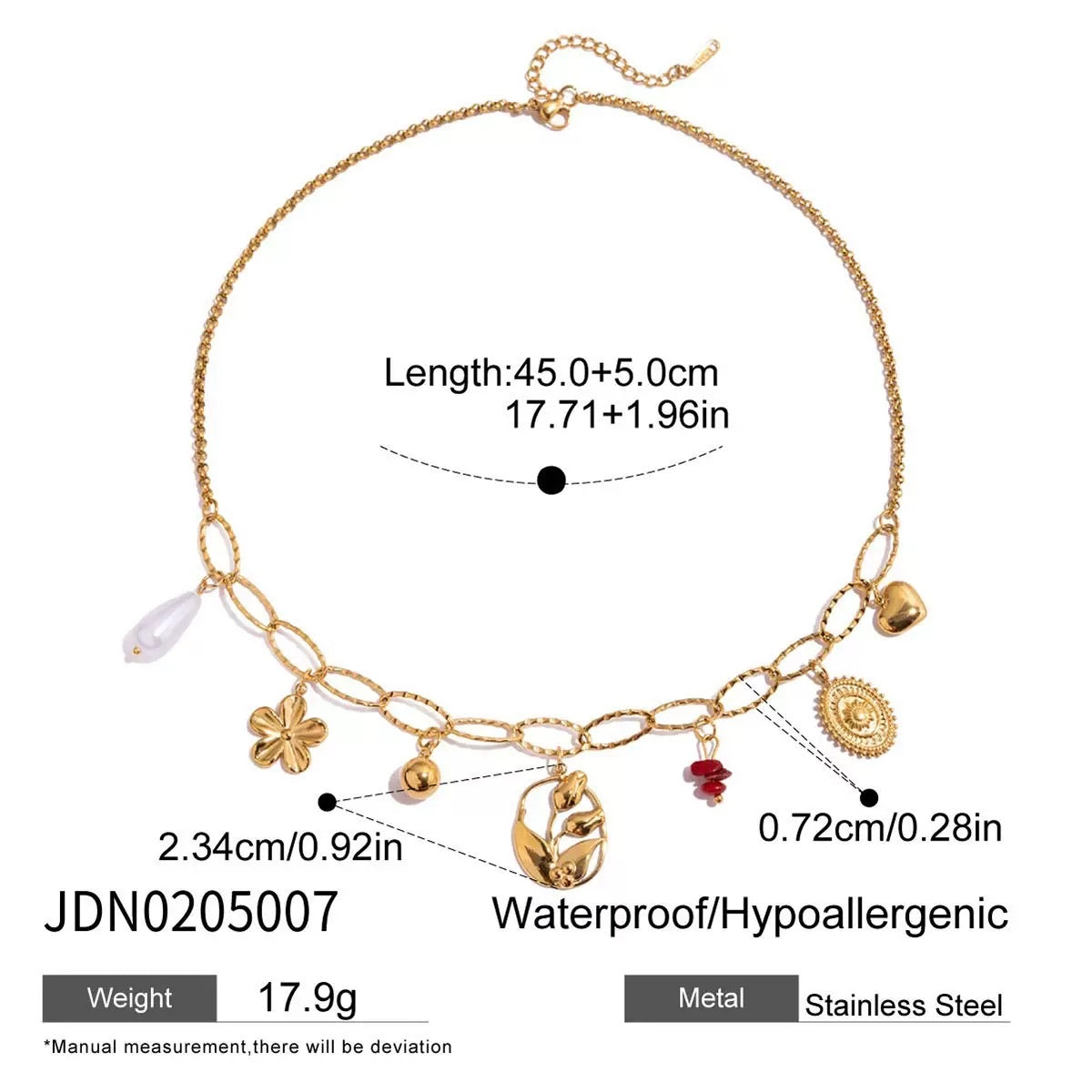 Amina charm necklace