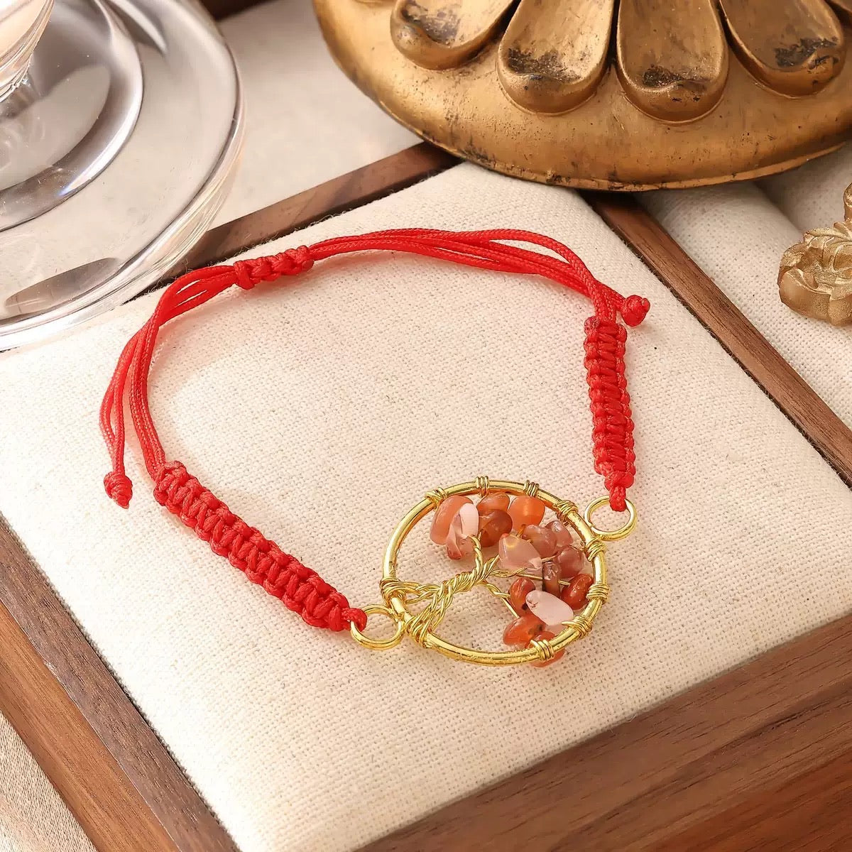 Tree of life drawstring bracelet