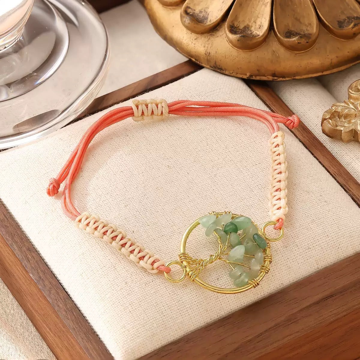 Tree of life drawstring bracelet